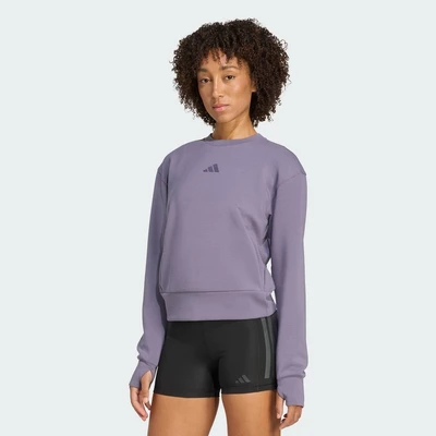 adidas Gym & Training Áo Sweatshirt Khởi Động Cổ Tròn Thiết Kế Cho Tập Luyện Nữ Màu tím JX7307