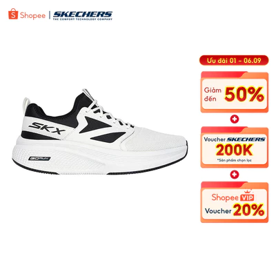 Giày Thể Thao Nam Skechers GOrun Elevate 2.0 Jetsweep Chạy Bộ Tập luyện - 220850-WTBK Air-Cooled Goga Mat
