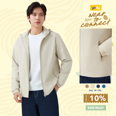 Áo khoác gió nam YODY cao cấp, cản gió hiệu quả cản bụi MCWC25F049