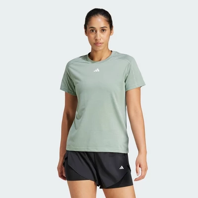 adidas Gym & Training & Bóng lưới Áo Thun Cổ Tròn Minimal Branding Train Essentials AEROREADY Nữ màu xanh lá JC9531