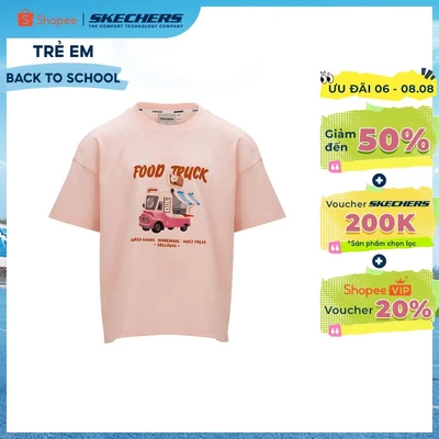 Áo Thun Tay Ngắn Bé Gái Skechers Food Truck Short Sleeve Tee - SL125G074-02P1 Online Sale