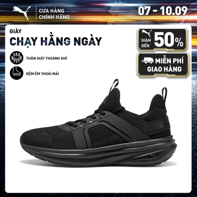 Giày Chạy Bộ PUMA Unisex Softride Enzo 6 Black-Flat Dark Gray Màu Đen