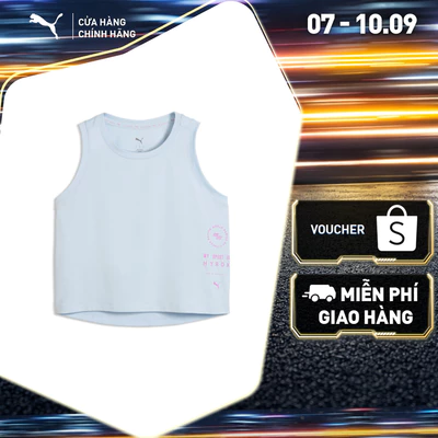 Áo Thun Tập Luyện PUMA Nữ W HYROX CLOUDTHERMO CROPTANK Lucite Màu Xám