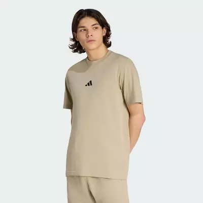 adidas Lifestyle Essentials Small Logo Single Jersey Tee Men Brown KC0905