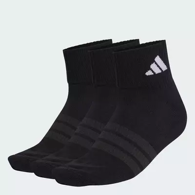 adidas Phong cách sống BỘ 3 ĐÔI TẤT CỔ CHÂN THỂ THAO CÓ ĐỆM Unisex Đen KC9633