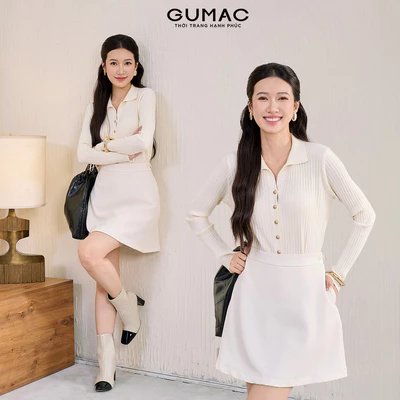 Áo len cardigan nữ GUMAC form suông có dộ ôm nhẹ nút kiểu  AF11035