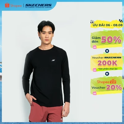Áo Thun Tay Dài Nam Skechers Walking Performance Long Sleeve Tee - SP325M284-0018 Online Sale
