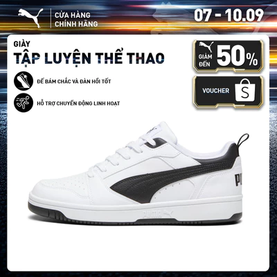 Giày Thể Thao PUMA Unisex Rebound v6 Low White-Black Màu Trắng