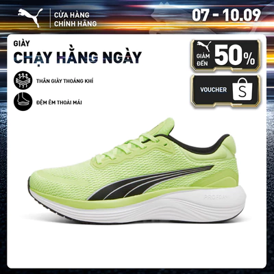 Giày Chạy Bộ PUMA Unisex Scend Pro Fizzy Apple-Black Màu Vàng