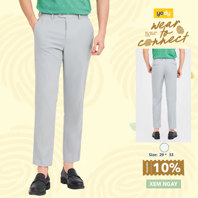 🔥🔥[sale] Quần âu nam YODY quần tây Cafe Khoá Túi, thoải mái cả ngày TRA - QAM7023
