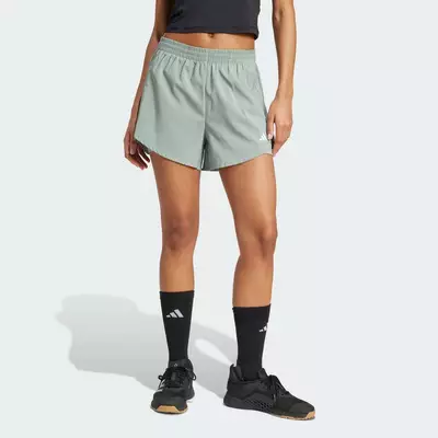 adidas Gym & Training Quần Short 2 Trong 1 Minimal Made for Training AEROREADY Nữ màu xanh lá JN1364