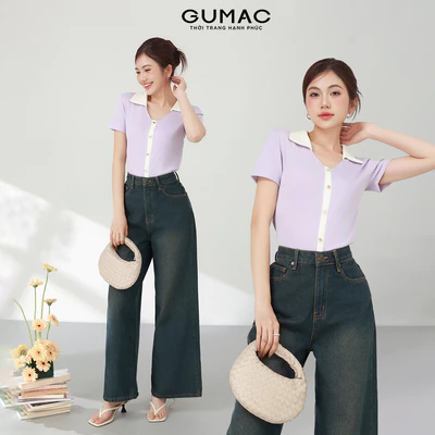 Áo Polo Nữ GUMAC Form Slim Tay Ngắn Ôm Vừa Tôn Dáng Hiện Đại PLF03026