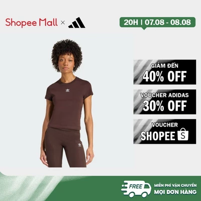 [Duy nhất 8.8 - VOUCHER 30%]adidas Phong cách sống Áo Thun Ôm Essentials Nữ nâu KD1354
