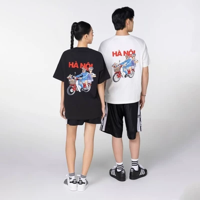 adidas Phong cách sống Áo thun trắng Vi vu HÀ NỘI Nam trắng KL0922