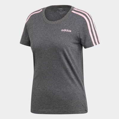 adidas Phong cách sống Áo Thun 3 Sọc Essentials Nữ Xám DU0632