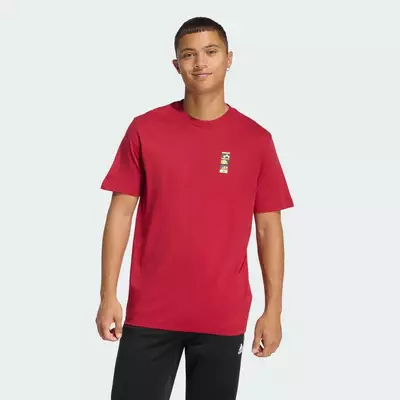 adidas Lifestyle & Tennis MEMORIES OF SPORT POSTER GRAPHIC T-SHIRT Men Burgundy KB2508