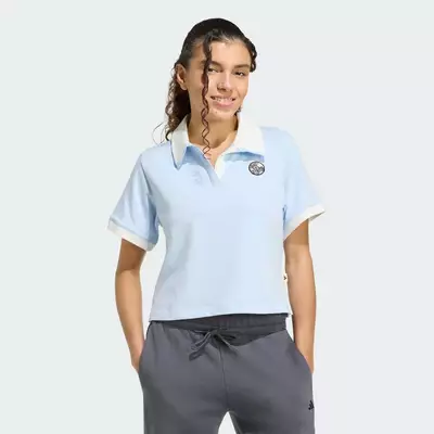 adidas Phong cách sống Áo Thun POP ART GRAPHIC POLO Q2 Nữ Màu xanh da trời KB7204