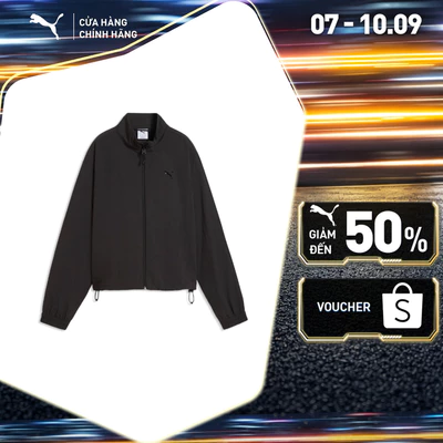 Áo Khoác Thể Thao PUMA Nữ PUMATECH SENSE Woven Jacket Black Màu Đen