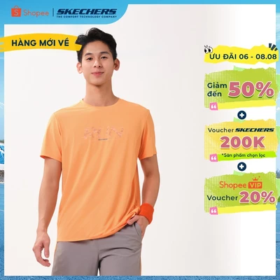 Áo Thun Tay Ngắn Nam Skechers Running Performance Short Sleeve Tee - SP226M127-02YM