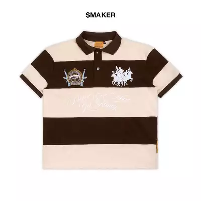 [SMAKER] Áo thun polo phối 2 màu - DONT GET MAD POLO IN BROWN CREAM