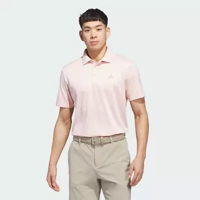 adidas Đánh gôn ÁO POLO PERFORMANCE HOẠ TIẾT VÂN NỔI Nam Hồng KC1116