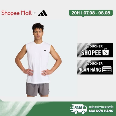 adidas Gym & Training WORKOUT ESSENTIALS FEELREADY SLEEVELESS T-SHIRT Men White KD5424