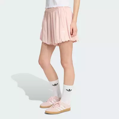 adidas Phong cách sống QUẦN SHORT ESSENTIALS VIỀN LƯỢN SÓNG Nữ Hồng KE1103