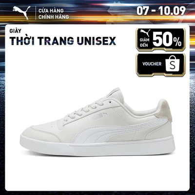 Giày Thời Trang PUMA Unisex Shuffle Feather Gray-White-Silver Màu Xám