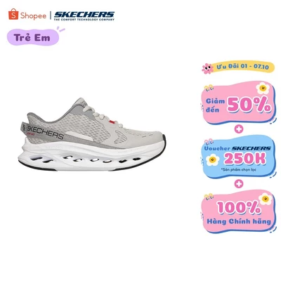 Giày Thể Thao Bé Trai Skechers Slip-ins Max Cushioning Glide-Step Advert - 404207L-LTGY Air-Cooled Goga Mat
