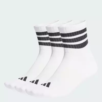 adidas Phong cách sống BỘ 3 ĐÔI TẤT CỔ TRUNG SPORTSWEAR ĐỆM ÊM 3 GẠCH Unisex trắng JZ0529