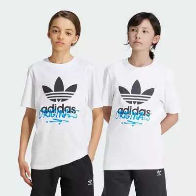 adidas Phong cách sống Áo Thun Graphic Trẻ Em Trẻ em trắng IY5452
