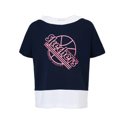 Áo Thun Tay Ngắn Bé Gái Skechers Basketball Short Sleeve Tee - SL324G349-NV01 Online Sale