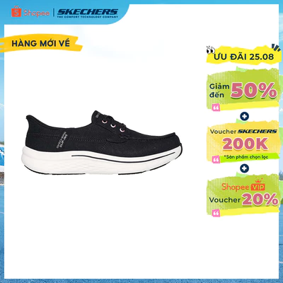 Giày Thể Thao Nữ Skechers Slip-Ins On-The-GO Max Cushioning Lite Aura Corinne Đi Bộ - 137465-BKW Air-Cooled Goga Mat