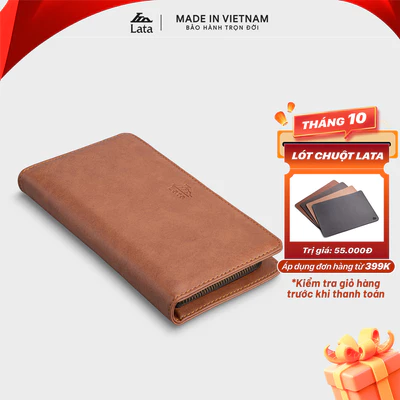 Ví Lata (Thời trang nữ kiểu cầm tay dáng dài - Ví da VN44)