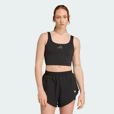 adidas Gym & Training Power Light Support Bra Tank Women Black JZ6030
