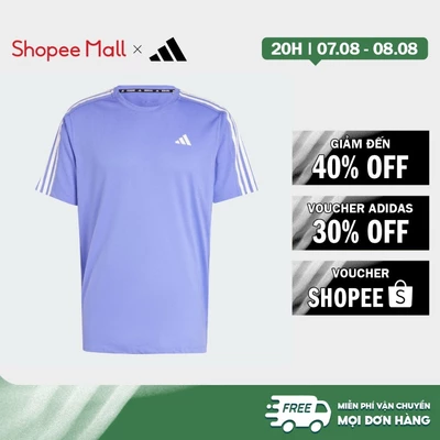 [Duy nhất 8.8 - VOUCHER 30%]adidas Chạy Áo Thun 3 Sọc Own the Run Nam Màu xanh da trời IV9957