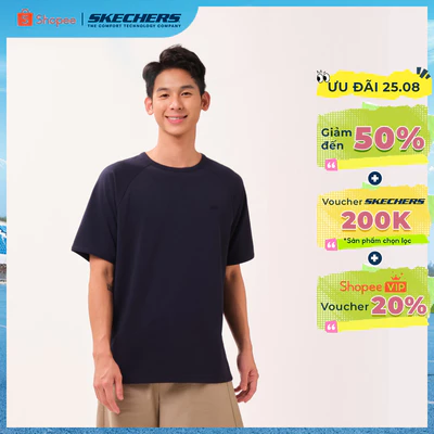 Áo Thun Tay Ngắn Nam Skechers Skechers Authentic Lounge Short Sleeve Tee - SL226M225-002Z