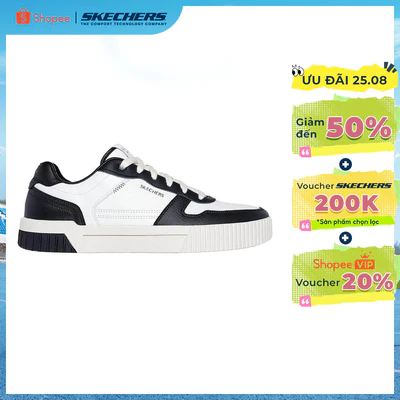 Giày Thể Thao Nam Skechers Court Classics Jade Strane - 254043-WBK Air-Cooled Memory Foam Online Sale