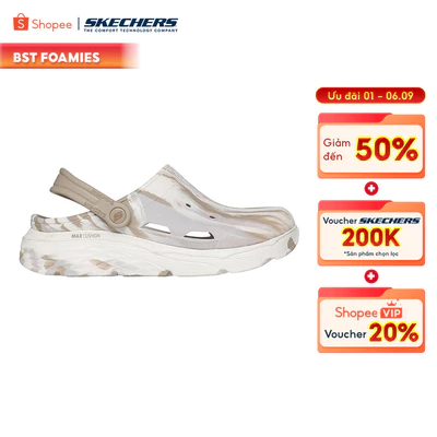Giày Clog Nam Skechers Foamies Max Cushioning Foamies Rugged-243278-NAT