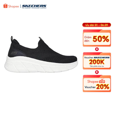 Giày Thể Thao Nữ Skechers BOBS B Flex Hi Hi Glitz - 117388-BLK Memory Foam