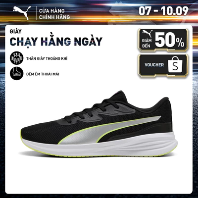 Giày Chạy Bộ PUMA Unisex Night Runner V3 Black-Yellow Alert Màu Đen