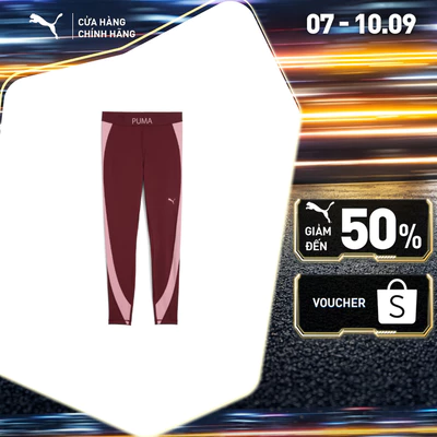 Quần Dài Thể Thao Tập Luyện PUMA Nữ W STRONG CB TIGHT Ruby Shimmer Màu Đỏ