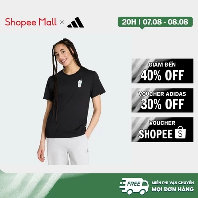 [Duy nhất 8.8 - VOUCHER 30%]adidas Phong cách sống ÁO THUN FOOD REGULAR GRAPHIC Nữ Đen KT9701
