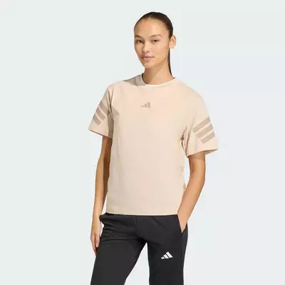 adidas Phong cách sống Áo Thun 3 Sọc Future Icons Nữ Be KD7682