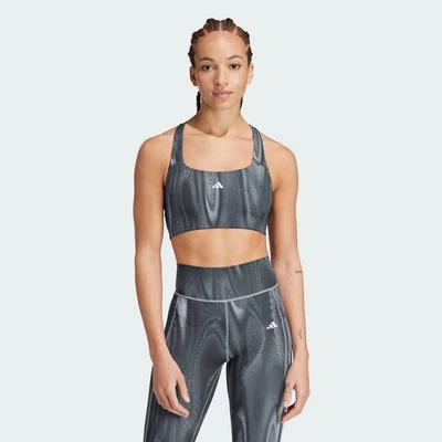 adidas Gym & Training Áo Bra Tập Luyện Nâng Đỡ Vừa 3 Sọc PrimeLiftimpact Nữ Xám IW9961