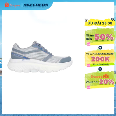 Giày Thể Thao Nam Skechers GOwalk Max Cushioning Hyper Burst Taj Đi Bộ-217129-GYBL Air-Cooled Goga Mat