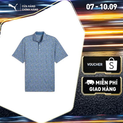 Áo Thun Thể Thao Golf PUMA Nam MATTR Soto Polo Blue Horizon-Pelé Yellow Màu Xanh