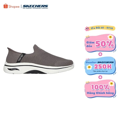 Giày Thể Thao Nam Skechers Slip-ins GOwalk Arch Fit 2.0 Iconic 2 Đi Bộ - 216522-BRN APMA