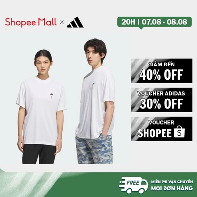 adidas Đánh gôn Áo Thun Ngắn Tay Cổ Đứng Họa Tiết Graphic Sau Lưng HEAT.RDY Unisex trắng JF4583