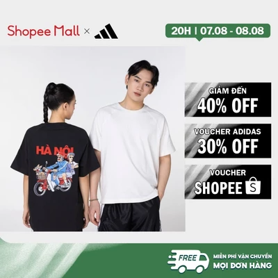 [Duy nhất 8.8 - VOUCHER 30%]adidas Phong cách sống Áo thun đen Vi vu HÀ NỘI Nam Đen KL0921